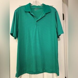 Nike Golf green striped golf polo shirt
